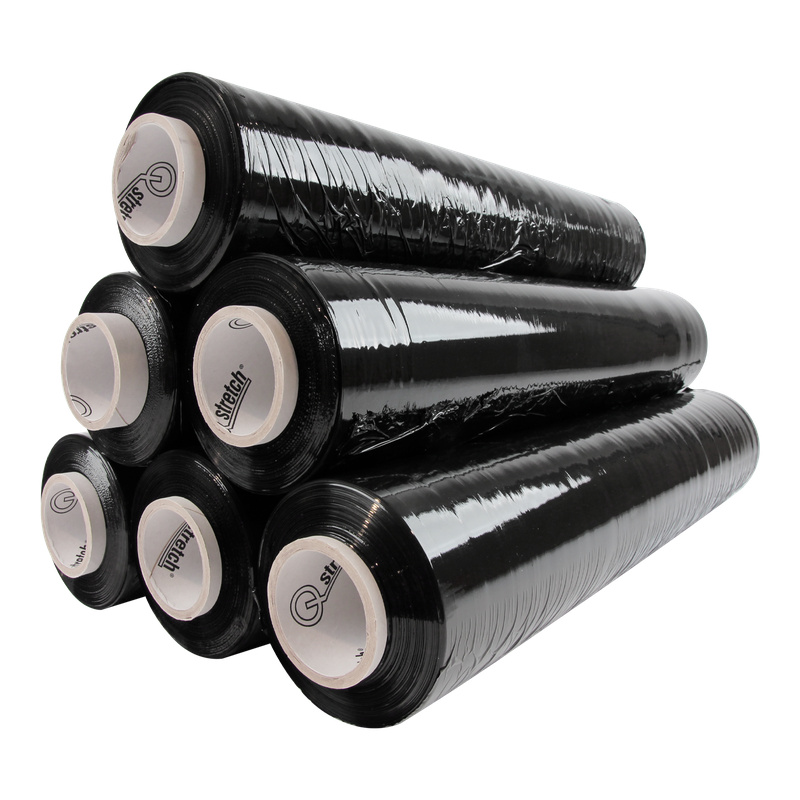 Stretchfolie 23my 50cm 300m Zwart 1