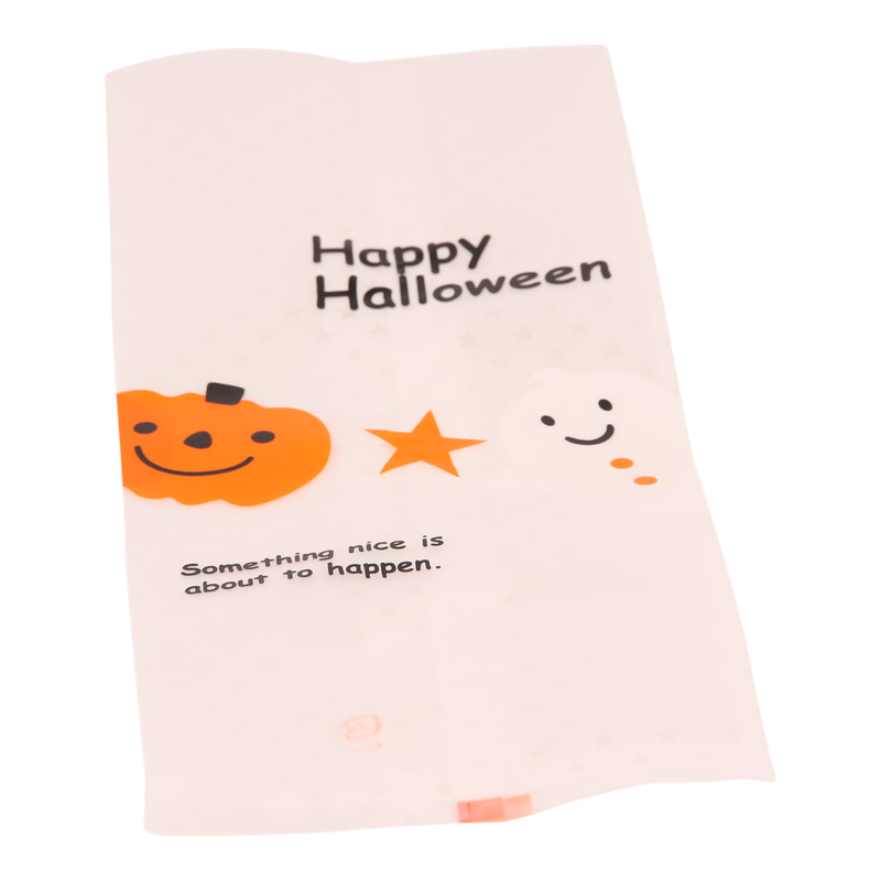 Blokbodemzak PP/PE 10+(2x3,7)x25cm Halloween 1