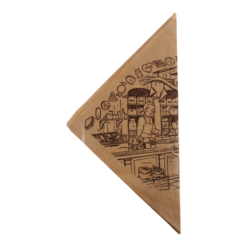 Puntzak papier 26cm Nostalgisch Bruin 1
