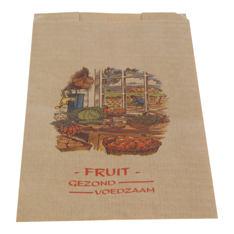 Groente en fruitzak 13+(2x3,5)x26cm Fruit 1
