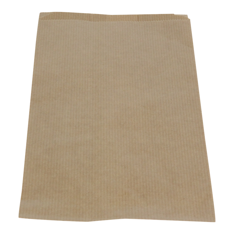 Inpakzak Gestreept kraft 16+(2x4)x45cm Bruin 1