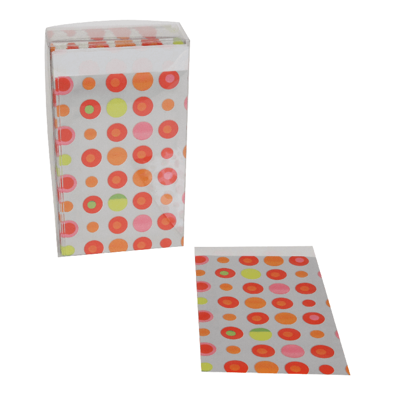 Luxe cadeauzakje 12x19cm Bolletjes 1