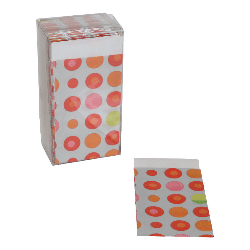 Luxe cadeauzakje 7x13cm Bolletjes 1
