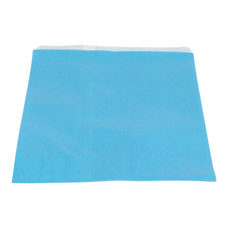 Luxe cadeauzakje Gestreept kraft 12x19cm Blauw 1