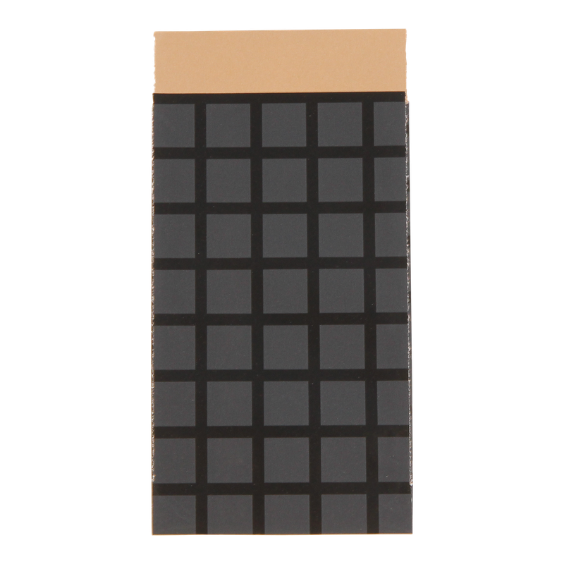 Luxe cadeauzakje 7x13cm Square black and gold 1