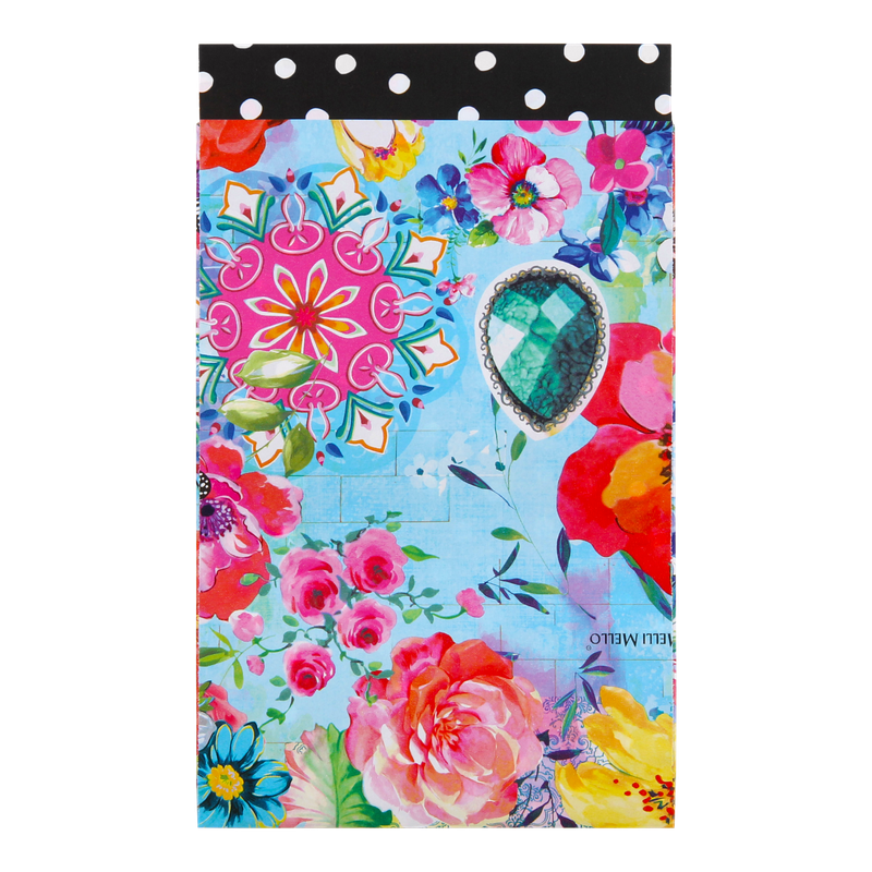 Luxe cadeauzakje 12x19cm Flowers & dots 1