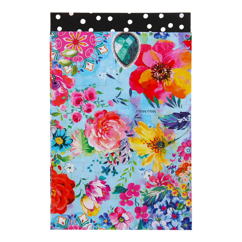 Luxe cadeauzakje 17x25cm Flowers & dots 1
