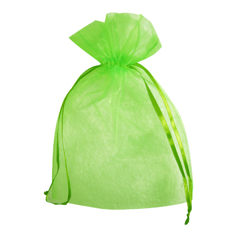 Organza Cadeauzakje 13x18cm Lime 1
