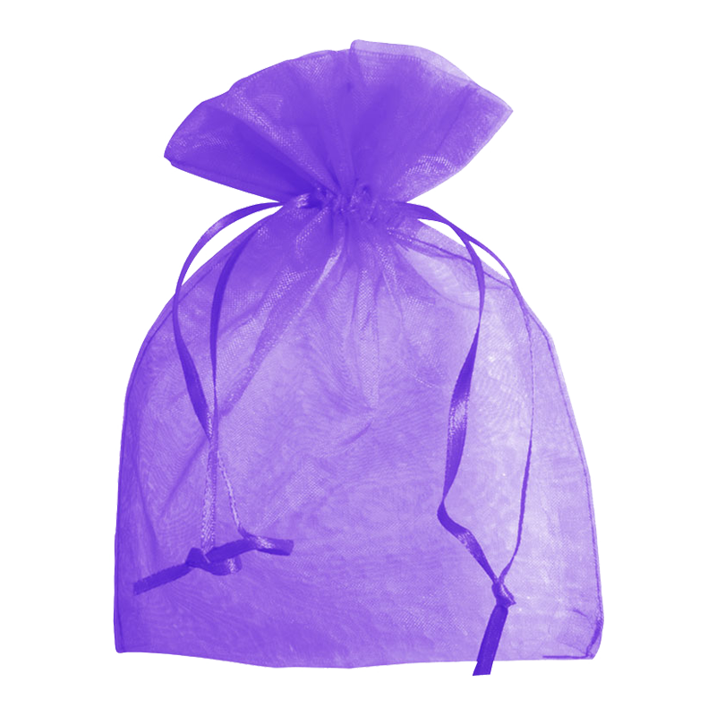 Organza Cadeauzakje 13x18cm Paars 1