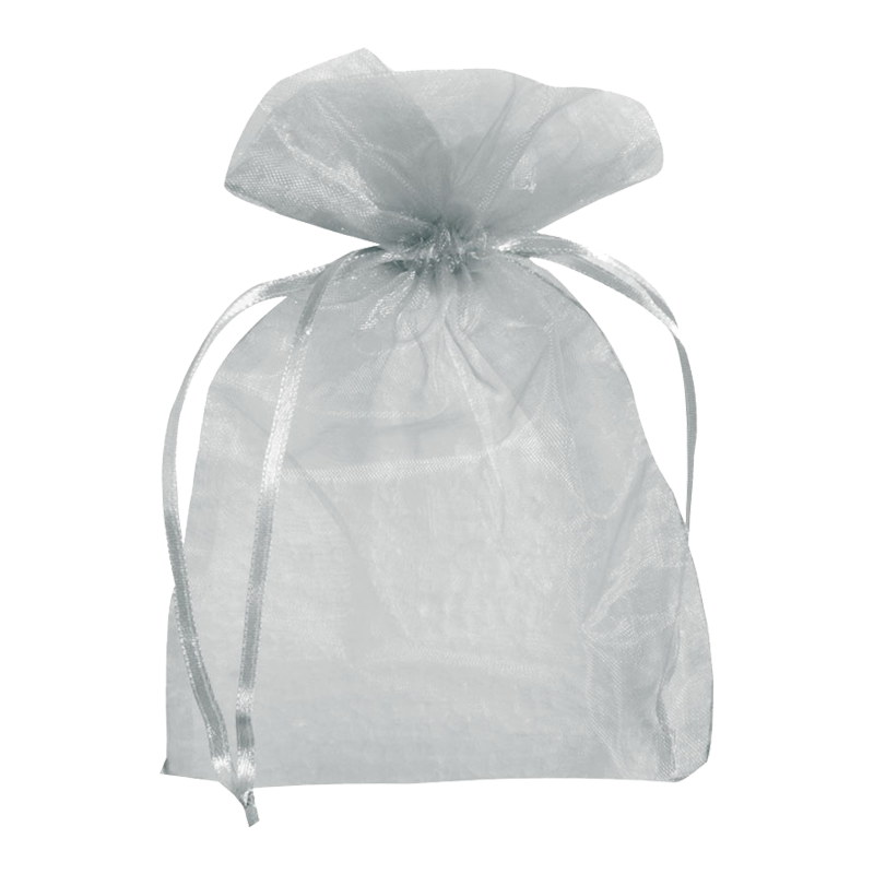 Organza Cadeauzakje 13x18cm Zilver 1