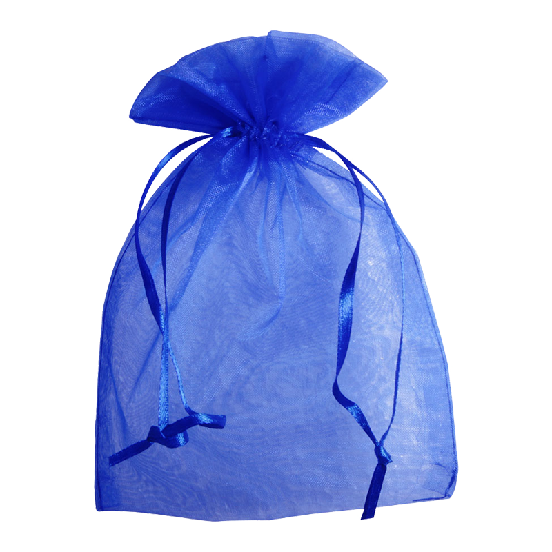 Organza Cadeauzakje 13x18cm Kobalt blauw 1