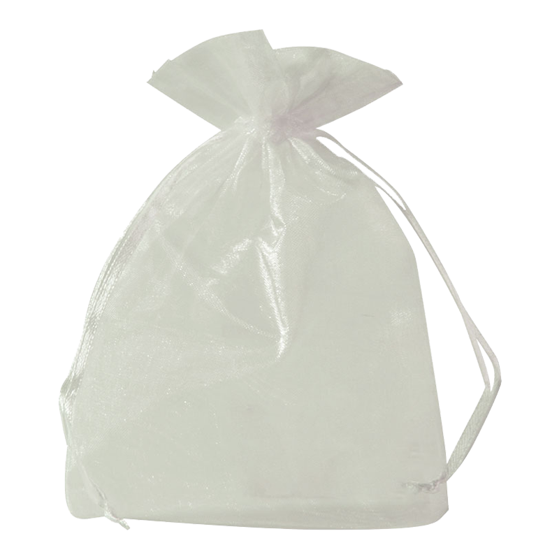Organza Cadeauzakje 13x18cm Beige/goud 1