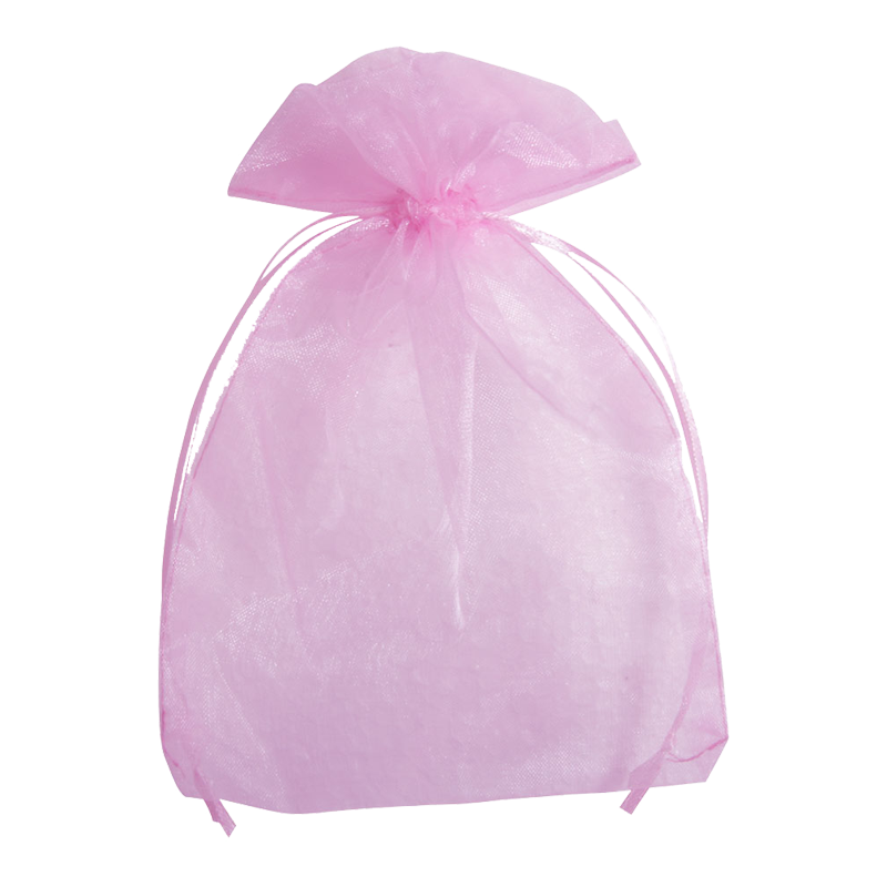 Organza Cadeauzakje 13x18cm Roze 1