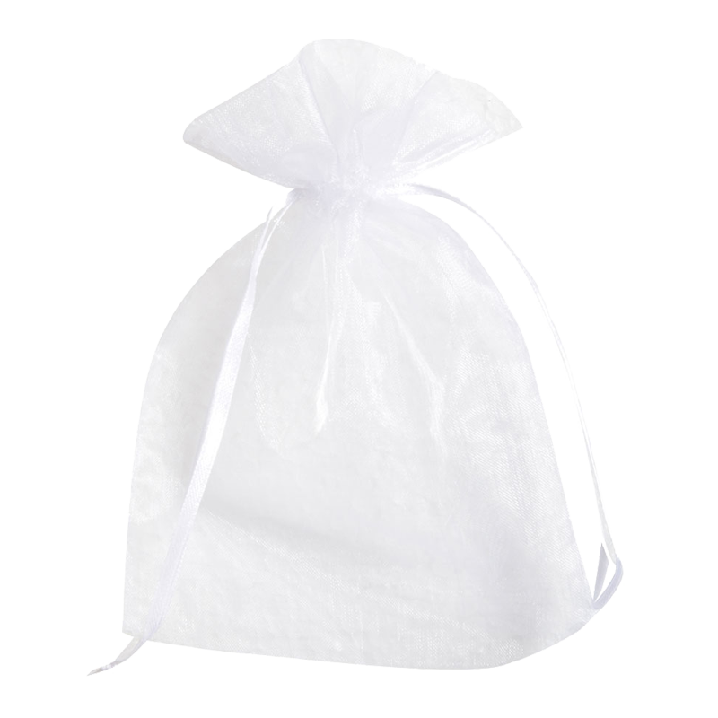 Organza Cadeauzakje 15x23cm Wit 1