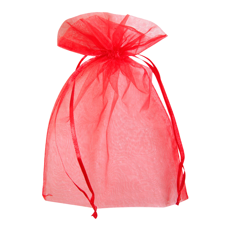 Organza Cadeauzakje 15x23cm Rood 1