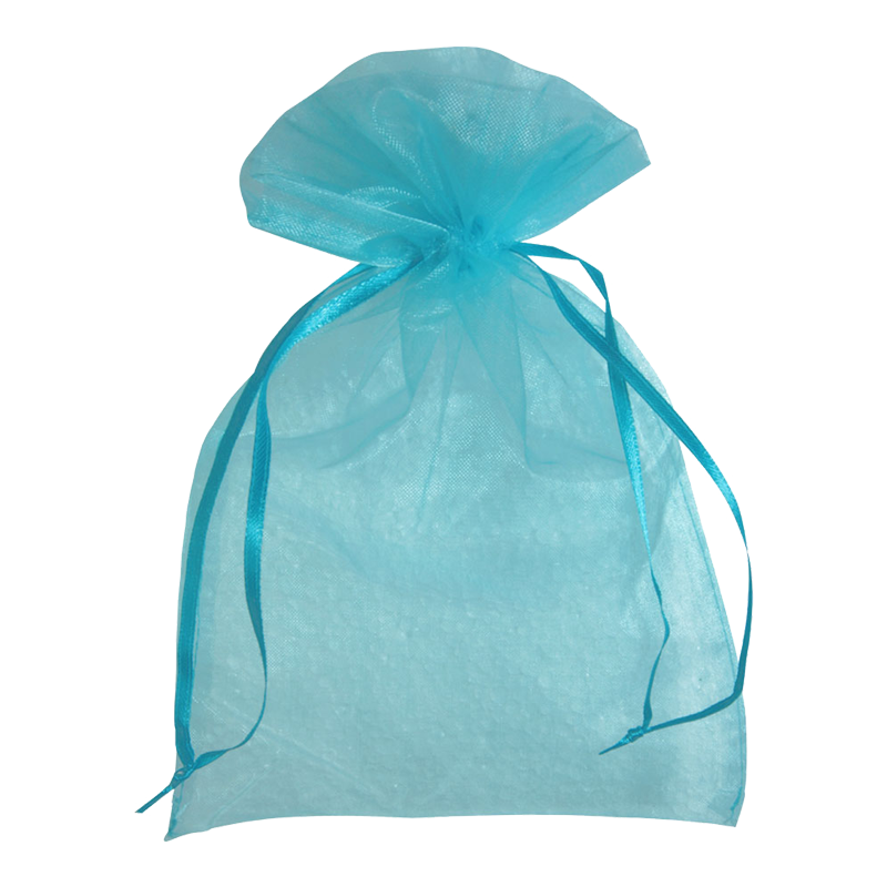 Organza Cadeauzakje 15x24cm Blauw 1