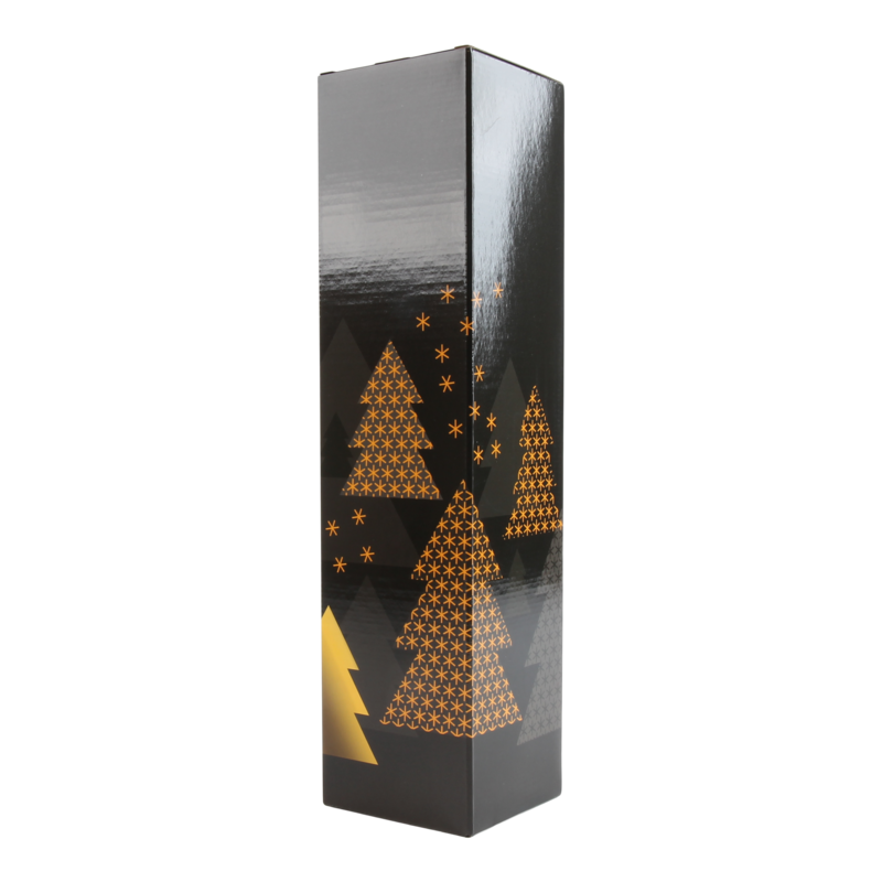 Flesdoos 1 fles Golden trees Zwart 1