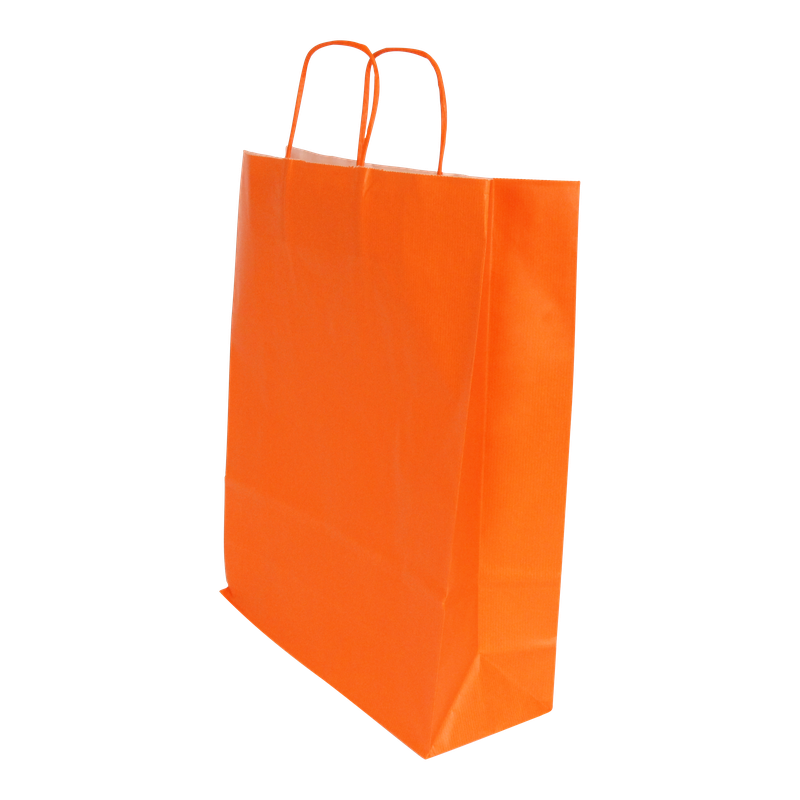 Draagtas Gestreept kraft 32+(2x6)x41cm Oranje 1