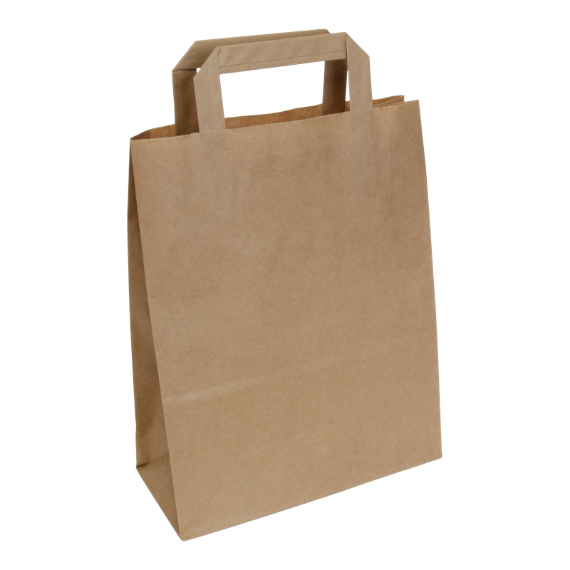 Draagtas Kraft 22+(2x5)x28cm Bruin 1