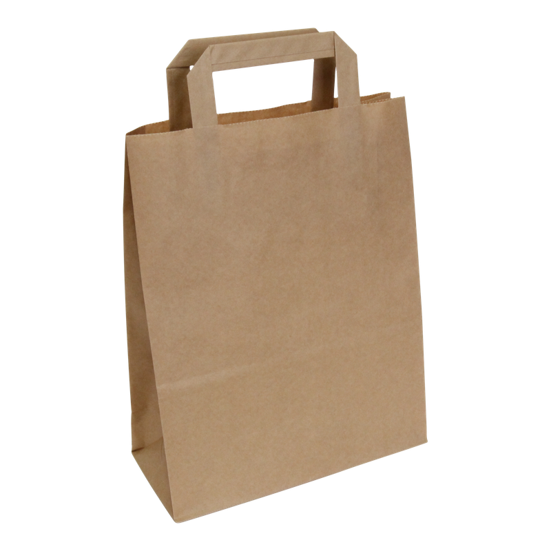 Draagtas Kraft 32+(2x7,5)x43cm Bruin 1