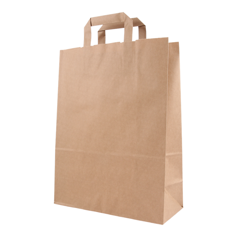 Draagtas Kraft 26+(2x6)x35cm Bruin 1