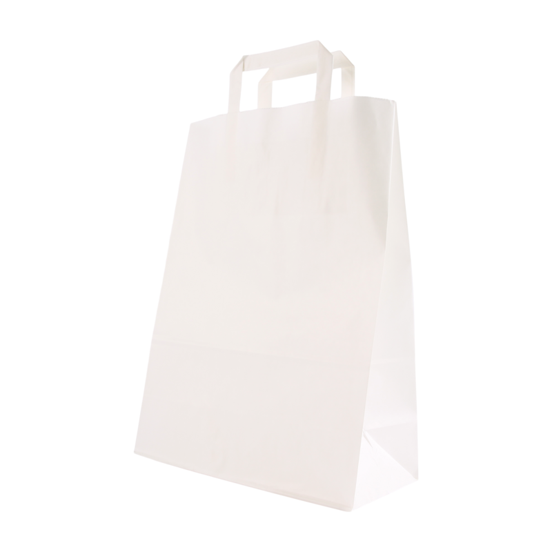 Draagtas Kraft 26+(2x6)x35cm Wit 1