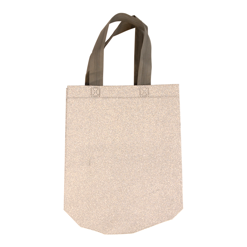 Draagtas PP non woven 25+(2x5)x23cm Zilver 1