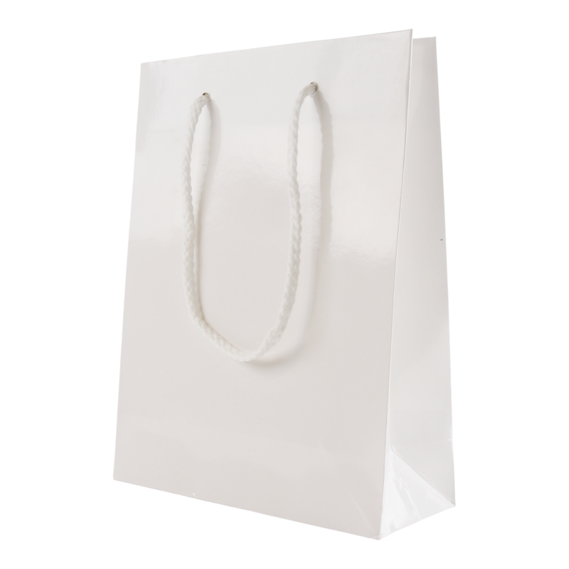 Draagtas Luxe karton 20+(2x4)x26cm Wit 1