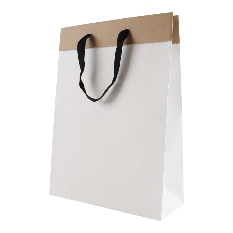 Draagtas Luxe karton 26+(2x4)x35cm Bruin 1
