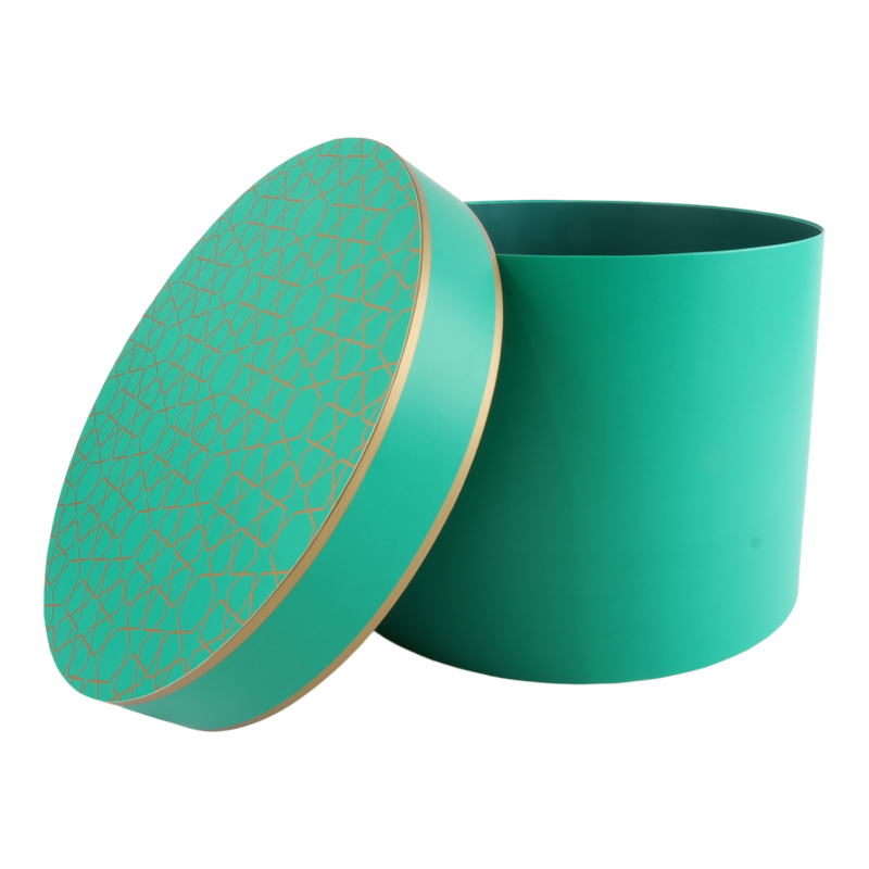 Cadeaudoos Rond 30x22cm Groen 1