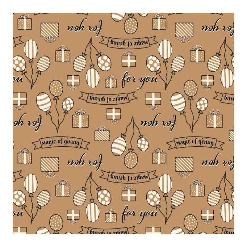Cadeaupapier Kraft 50cm Dessin 116 1
