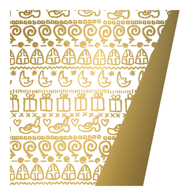 Cadeaupapier Glossy 50cm Sinterklaas dessin S69667/24 1
