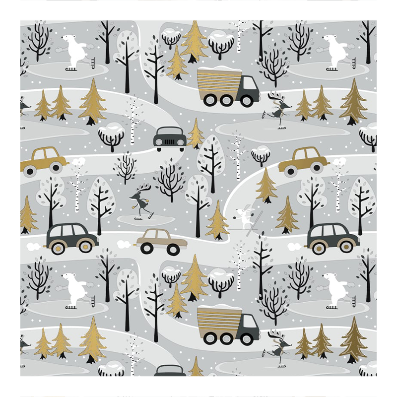Cadeaupapier Glossy 50cm Kerst dessin K691722/2 1