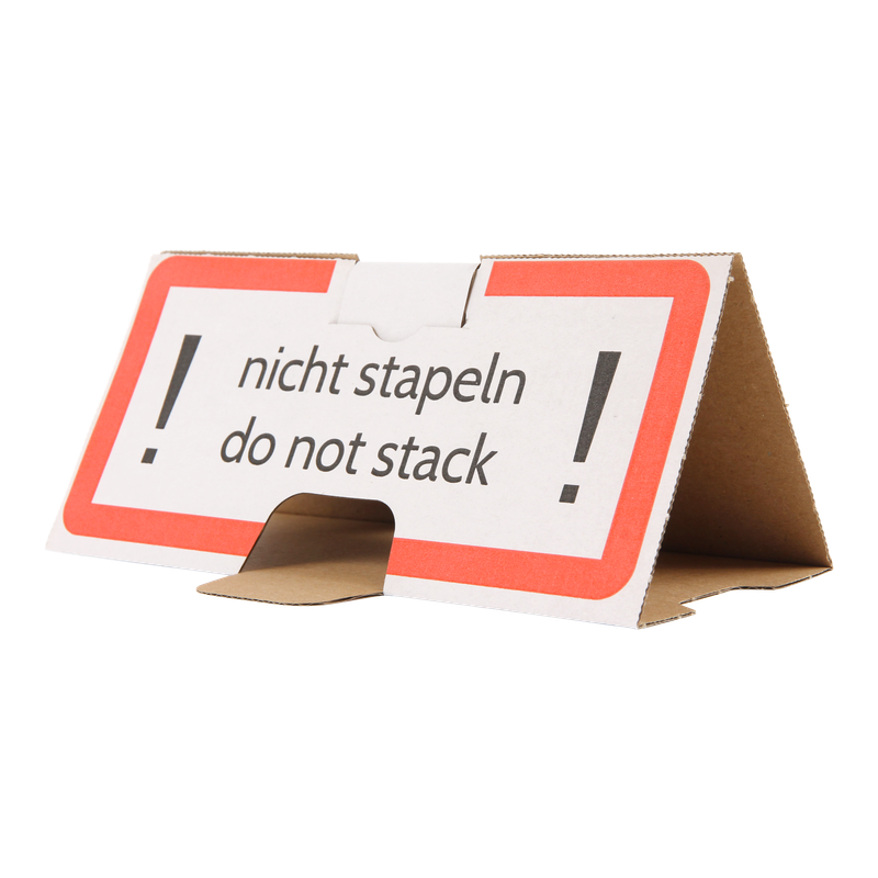 Pallethoedje 20x9,5x8,5cm Niet stapelen 4 talen 1