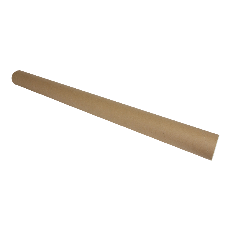 Koker Massief karton 1230x80mm Met doppen Bruin 1