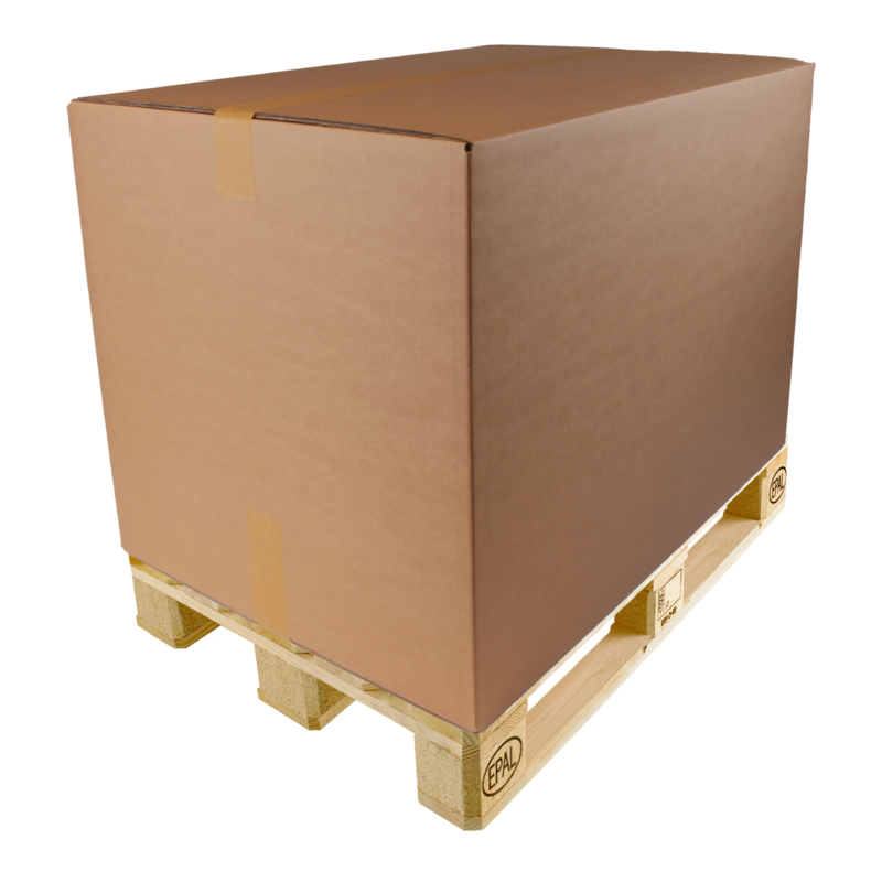 Palletdoos Golfkarton 1170x780x800mm Dubbele golf Bruin 1