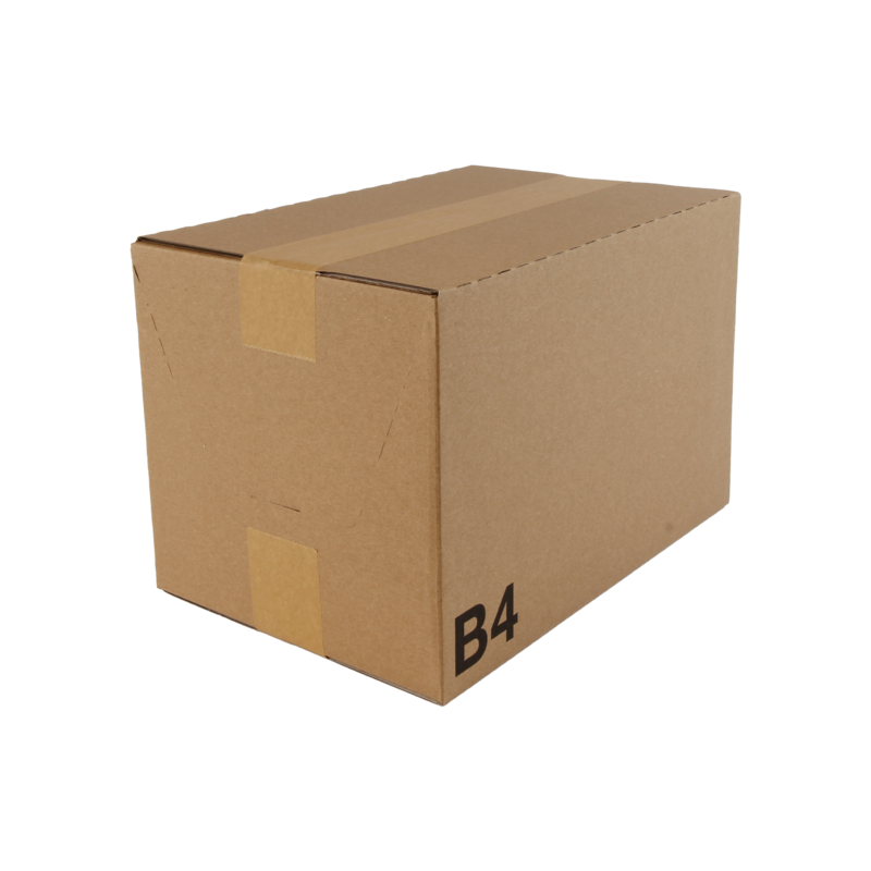 Doos Golfkarton 293x193x190mm Kanban box B4 Enkele golf Bruin 1