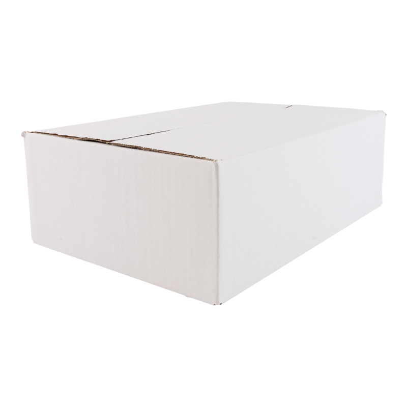 Doos Golfkarton 302x215x100mm Enkele golf Wit 1
