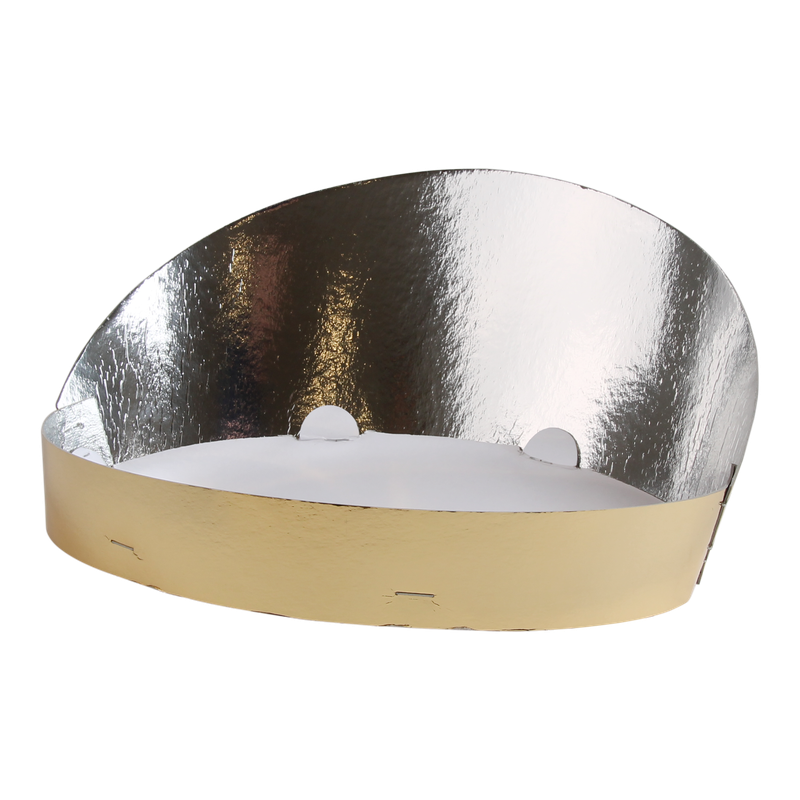 Fruitschaal 30cm Ovaal met rug Goud buiten Zilver binnen 1