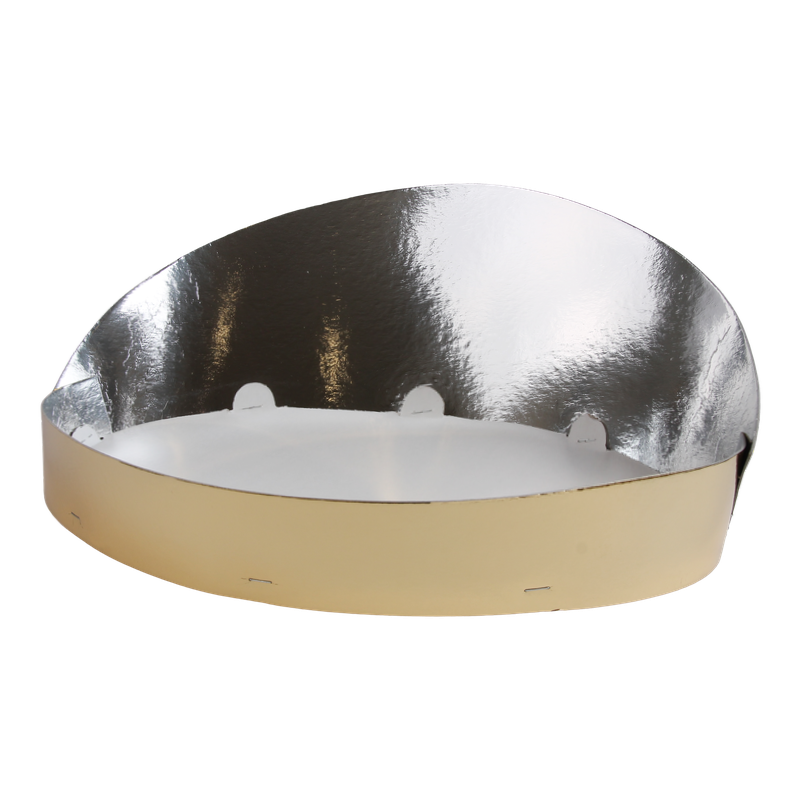 Fruitschaal 36cm Ovaal met rug Goud buiten Zilver binnen 1