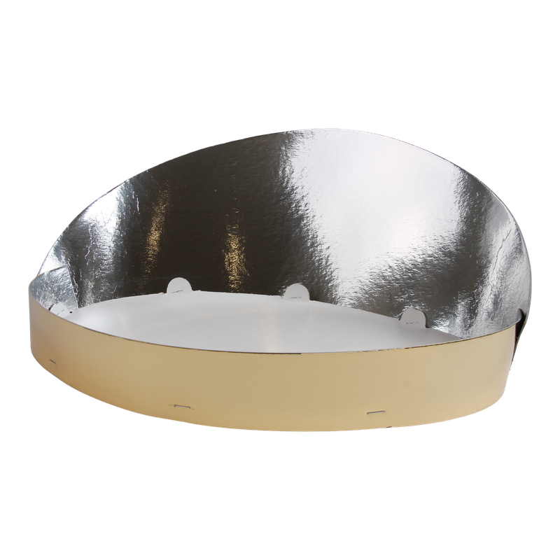 Fruitschaal 43cm Ovaal met rug Goud buiten Zilver binnen 1