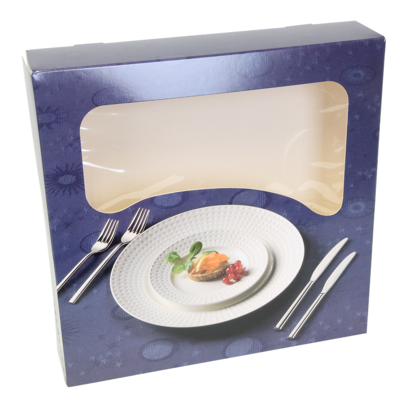Cateringdoos 28x28x6cm Met venster Celeste 1