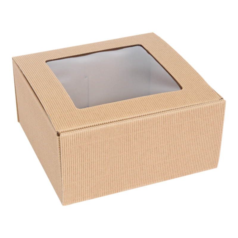 Cadeaudoos Vierkant met venster 200x200x100mm 1