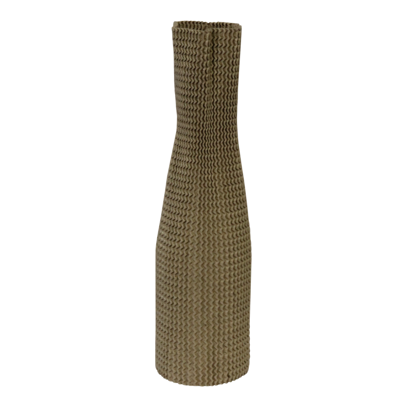 Flessenhuls 1 fles 17x33cm Rib elastisch Bruin 1