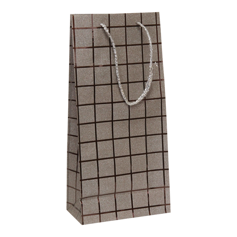 Fles cadeautas 2 fles Squares Bruin 1