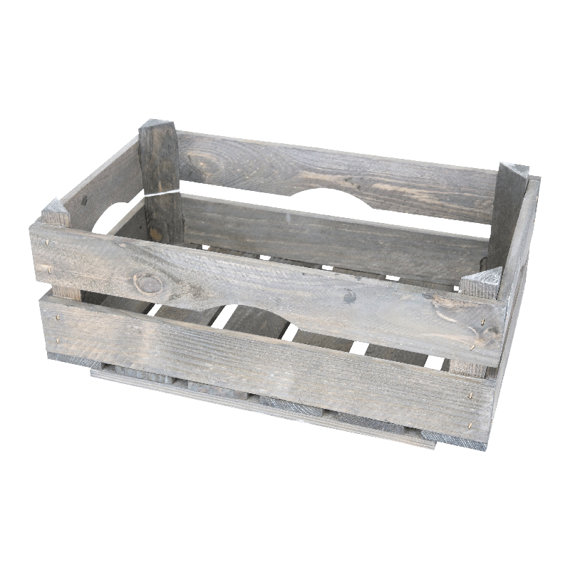 Veilingkratje Oud hout 34x20x12cm 1