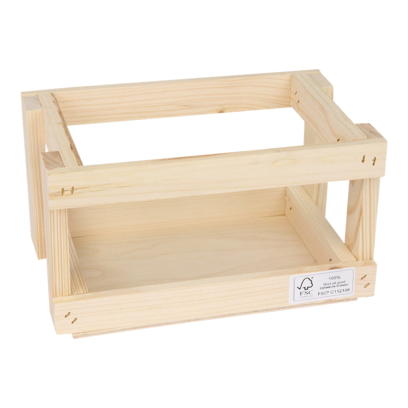 Bierkratje Voor 6 flessen 185x125x125mm Naturel 1