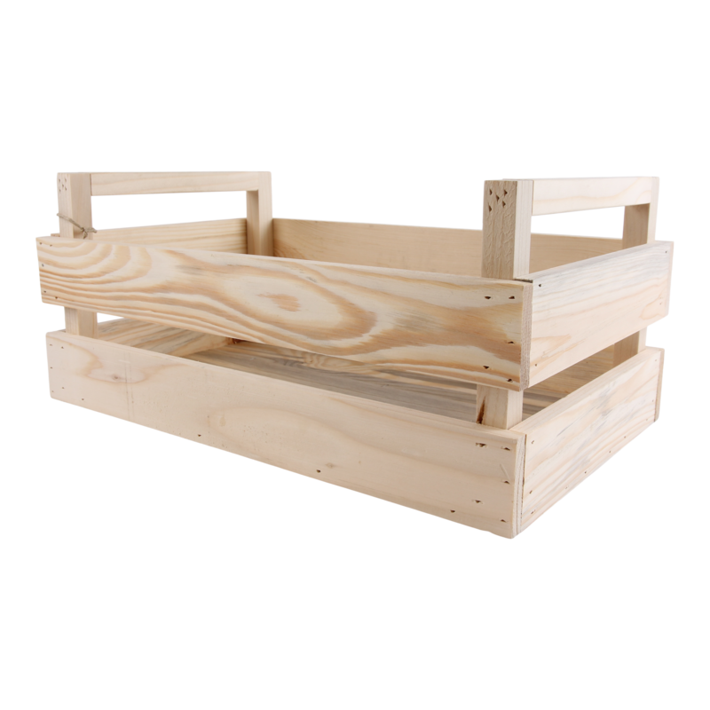 Veilingkratje Naturel 45x27x14.5cm Gerecycled pallethout 1