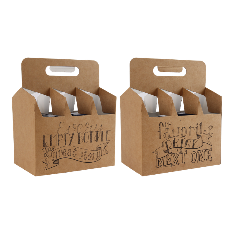 Draagtray Voor 6 flessen bier "My favorite drink" 1