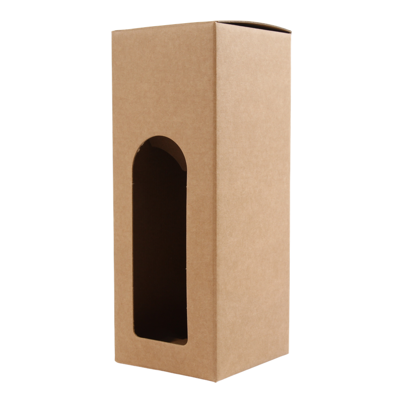 Flesdoos 1 fles Gin 8,5x8,5x22cm Kraft Bruin 1